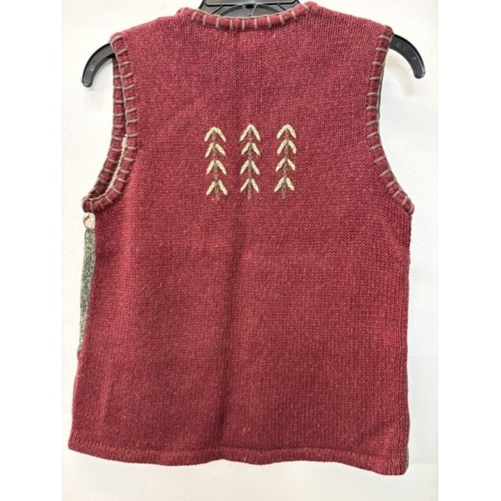 Timberlea Womens Vintage Cabin Patchwork Sweater Vest - Picture 2 of 3